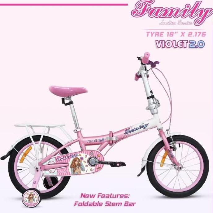 Terlaris Sepeda Lipat Anak Family Violet