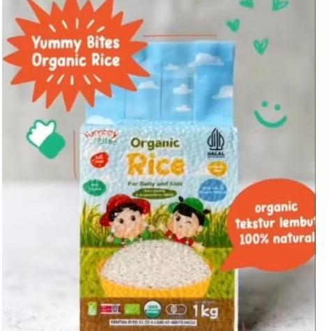 Yummy Bites Organic Rice 1Kg/Beras Yummybites Yummy Bites Beras Jepang Beras MPASI Anak HALAL
