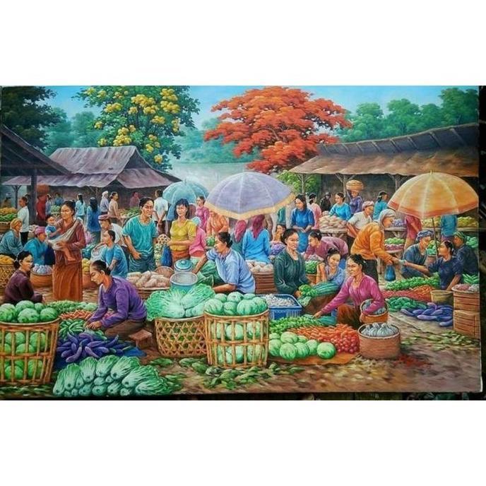Terlaris Lukisan Pasar Tradisional