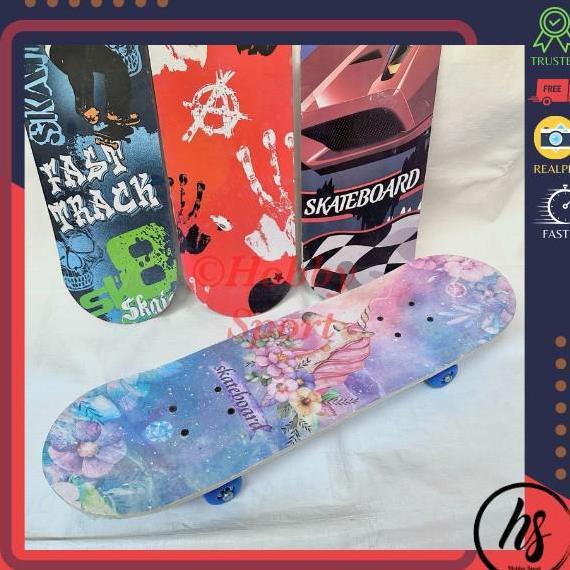 Skateboard size L Papan Seluncur Anak Dewasa Ukuran Besar Kayu Maple TEG