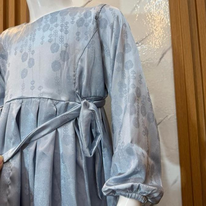 HANIN SHIDQIA-Hagia Dress Muslimah Bahan Silk Jaguar Usia 4-12 Tahun Gamis NS