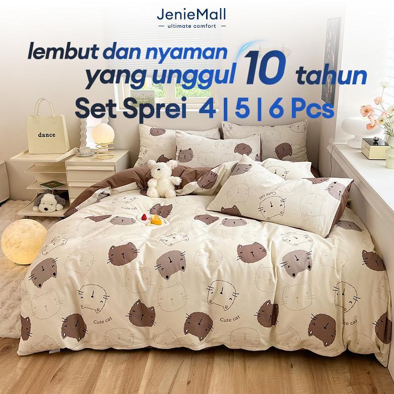 Set Selimut Dan Sprei Bed Cover Sprei Set Katun Polos Aesthetic Minimalis Ala Korea / Sprai Polos Wa