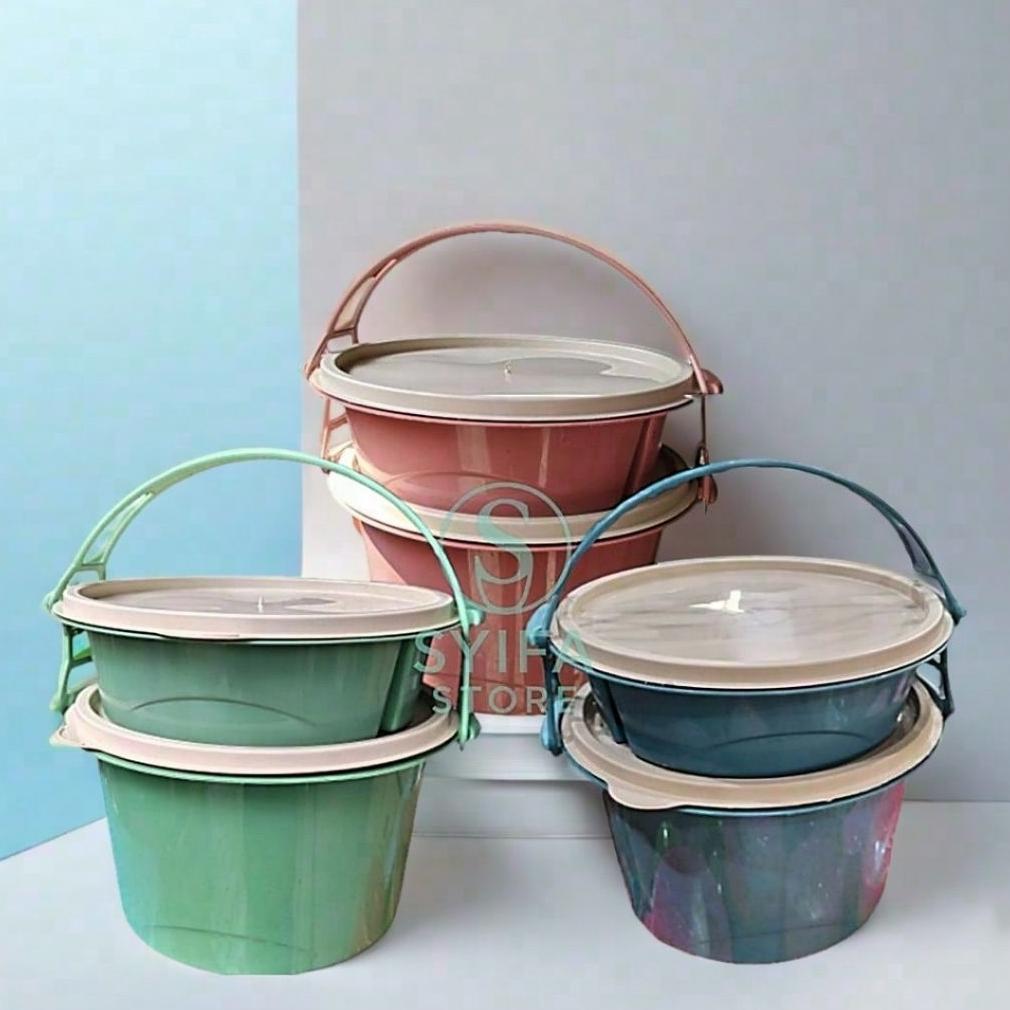 HOT PRODUCT Rantang  Bulat Susun 2 / Rantang Plastik Susun 2 Idola / wadah bekal makanan