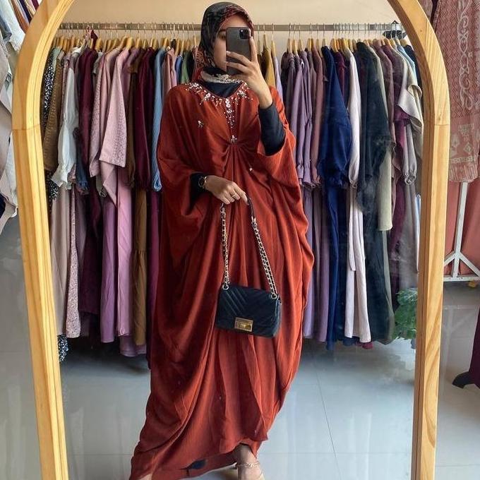 Yovita Kaftan Polos  [Kaftan Kondangan Wanita] cantik fit Hitam Mewah Muslim Panjang Zipper Gamis Cr