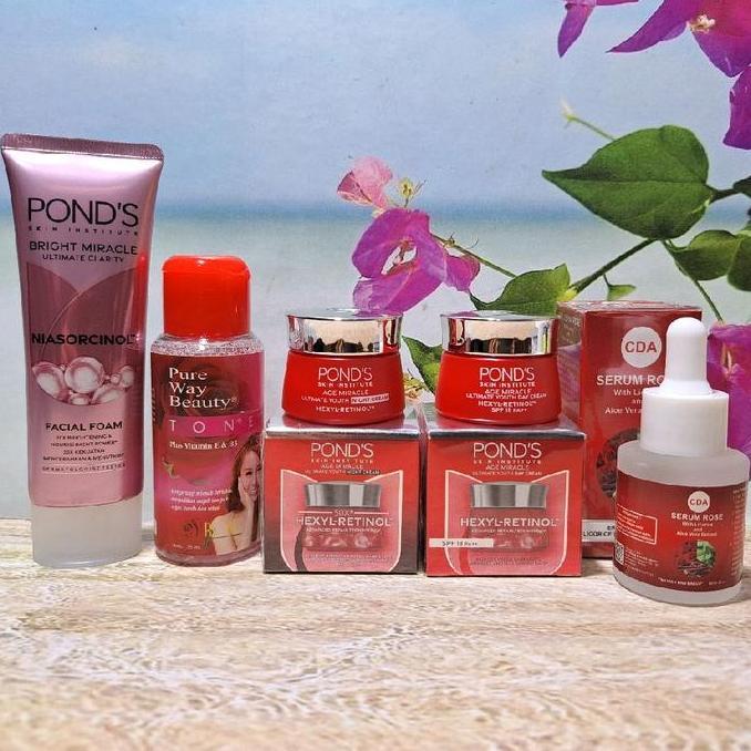 alif_janifa - Paket Lengkap isi 5 Pcs) Ponds Cream day Night Facial Foam Ponds 5gr Toner Pure way Se