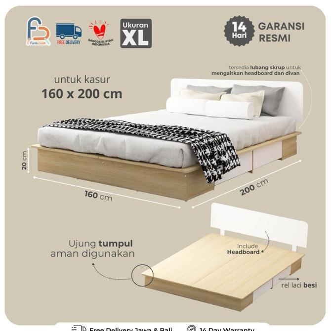 Terlaris Furnicrush Alas Tempat Tidur / Divan / Divan Headboard / Dipan 160 / Tempat Tidur Dengan La