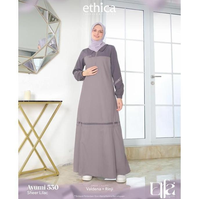 ETHICA Baju Muslim Sarimbit Lebaran Seragam Keluarga COUPLE 190 Sheer Lilac