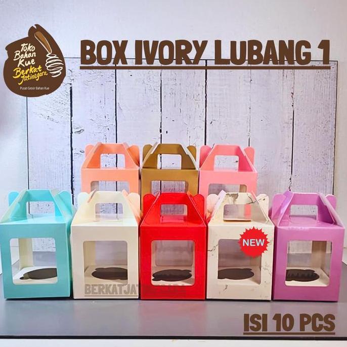 BOX CUPCAKE 1 IVORY ISI 10 PCS / DUS CUPCAKE / BOX MUFFIN SATUAN