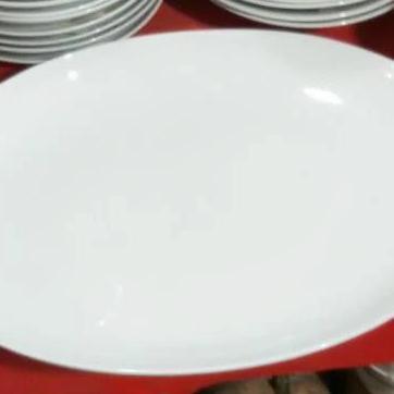 Piring Saji Ikan Oval Keramik 42 CM I Piring Lodor Keramik Jumbo 17" LS