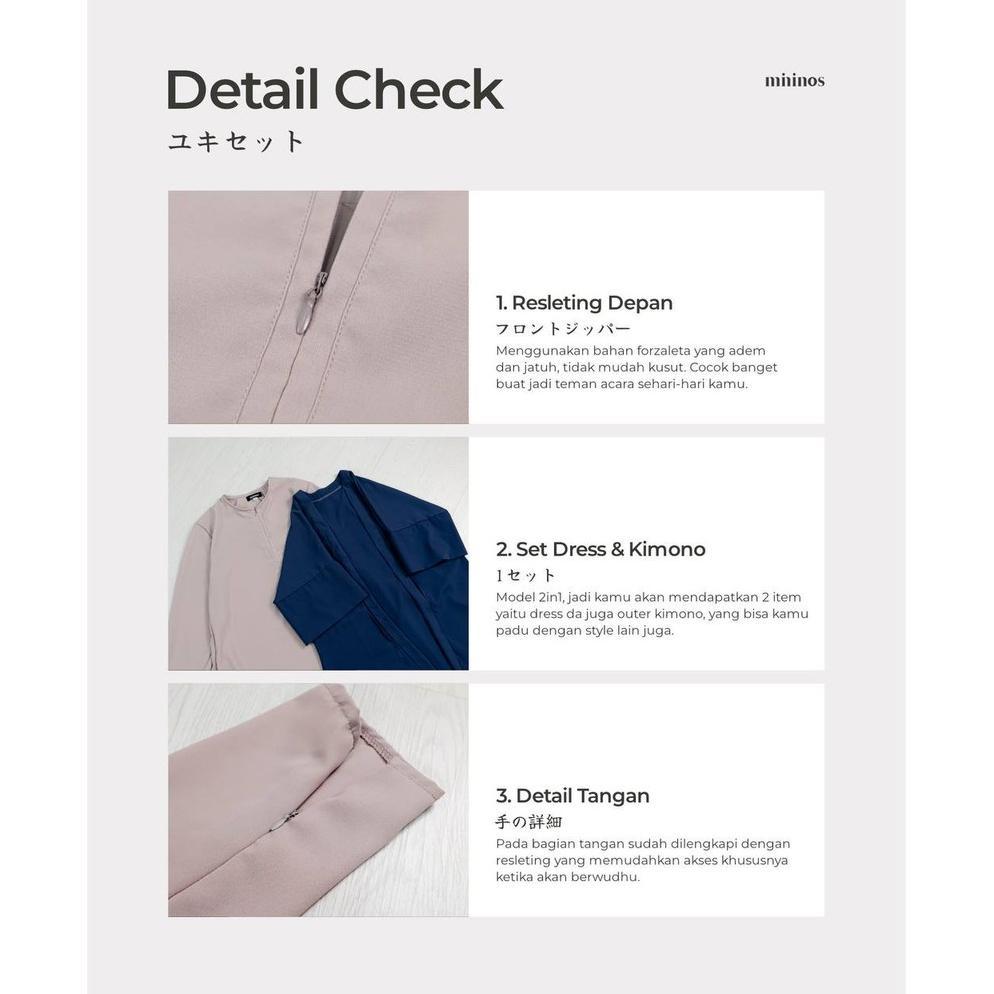 Value Pack Mininos Yuki Set Kimono | Setelan Gamis Outer Japan Style Terbaru