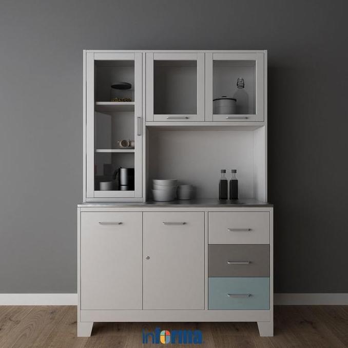Terlaris Informa Sky Kabinet Dapur Metal - Putih Kitchen Cabinet Lemari Kabinet Serbaguna Furniture 