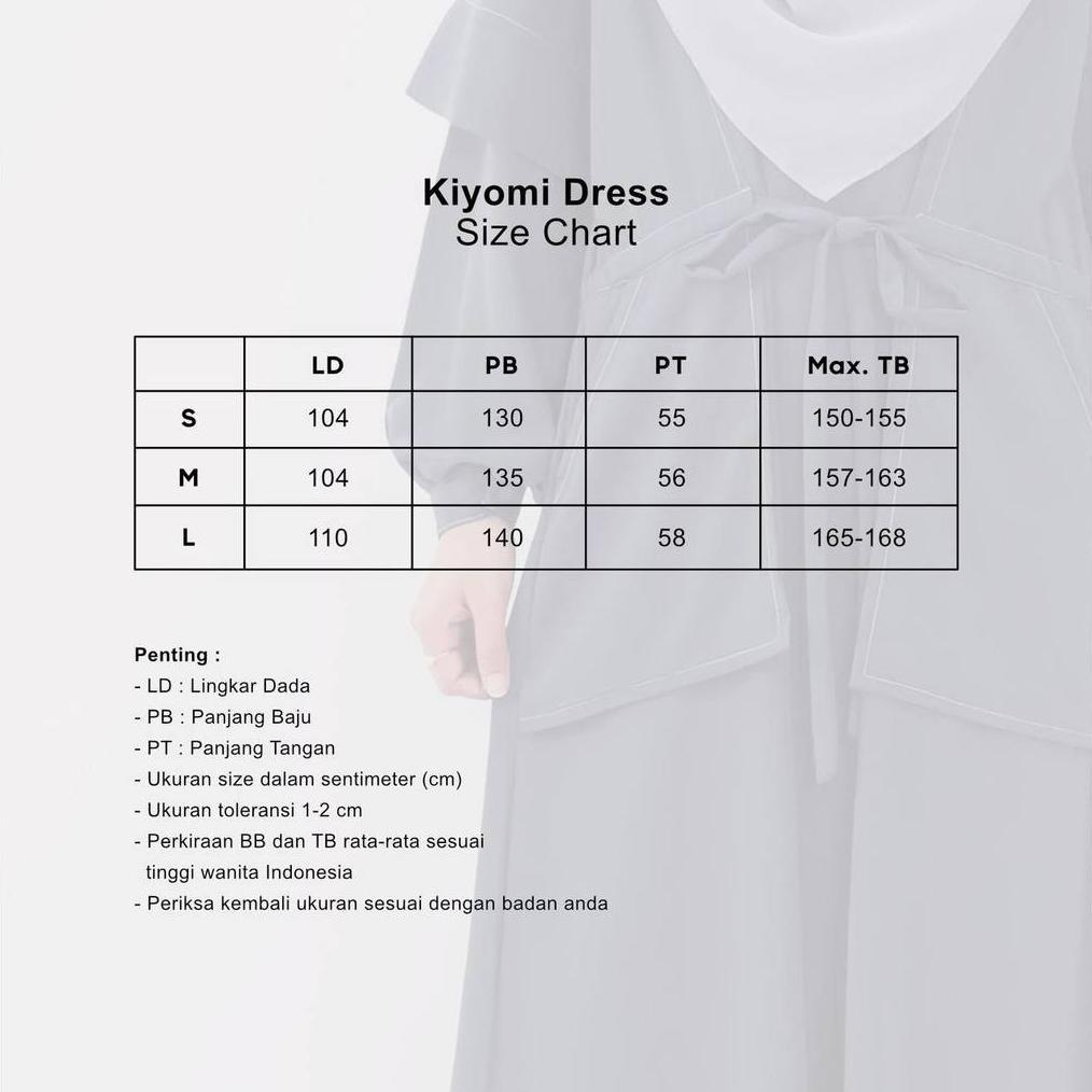DISKON Mininos Kiyomi Dress | Gamis Pocket Daily Serut Wanita Muslimah