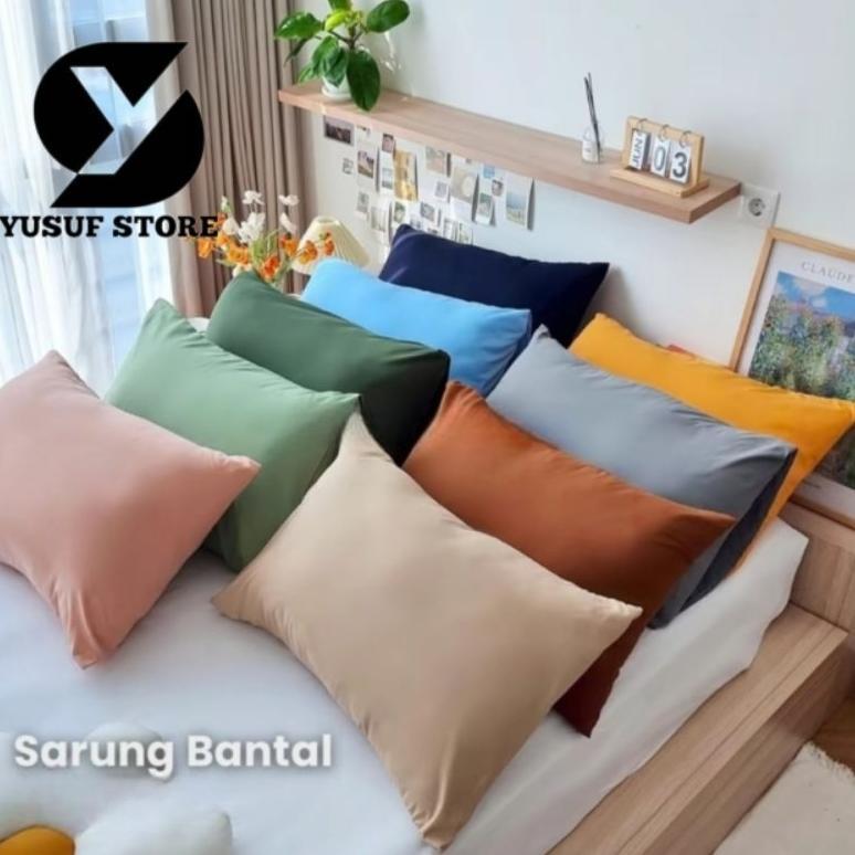 HOT DEALS (TERMURAH) sarung bantal guling polos / sarung bantal polos / sarung bantal motif polos / 