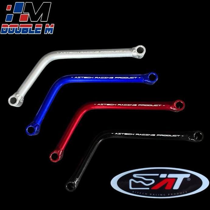 Breket Tiang Knalpot Alumunium Almu Model L Aitech Universal Ninja R SS RR Bebek Matic Mio Beat Here