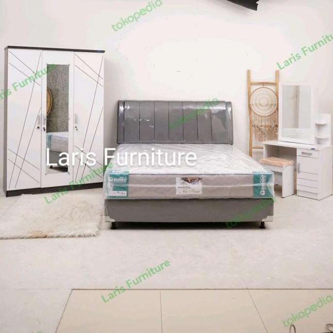 Terlaris Kamar Set Springbed Guhdo Dengan Lemari 3 Pintu Dan Meja Rias