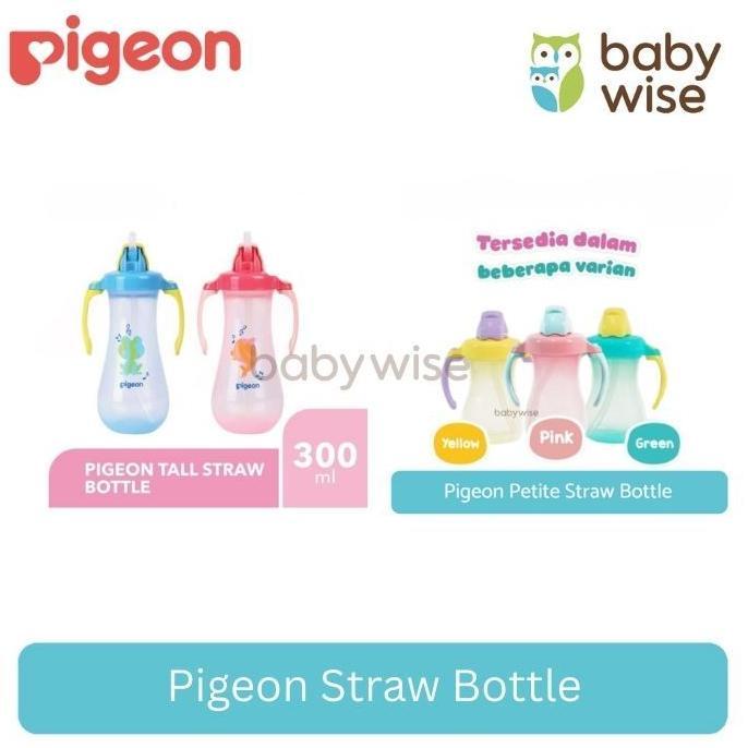 Pigeon Straw Bottle | Pigeon Petite Straw Bottle | Pigeon Tall Straw Bottle - Botol Minum Bayi | Bot