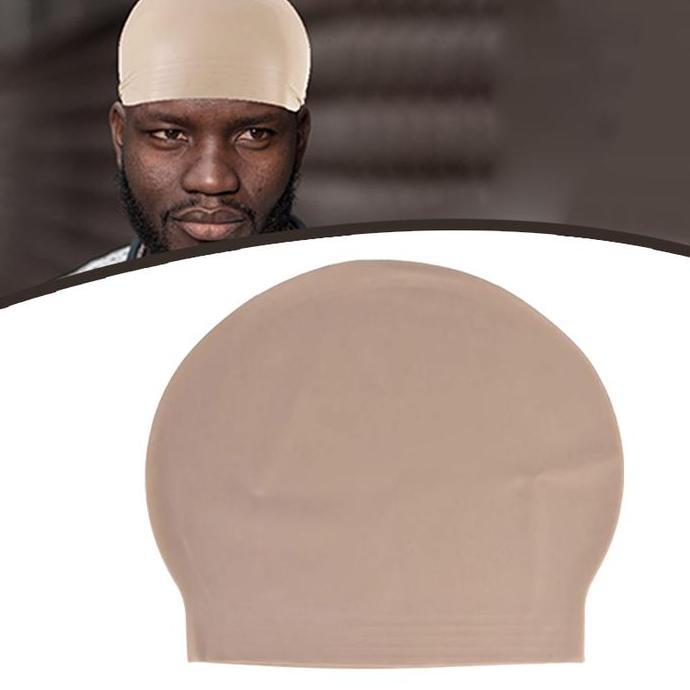 KIAMU Wig Botak Bald Cap Kepala Botak Palsu Kepala Latex Untuk Makeup Kepala Botak Palsu
