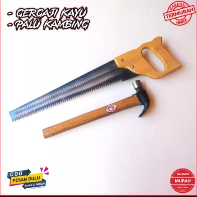 DISKON PAKET ALAT PERTUKANGAN LENGKAP LINGGIS, GERGAJI, PALU | PERALATAN TUKANG SERBAGUNA