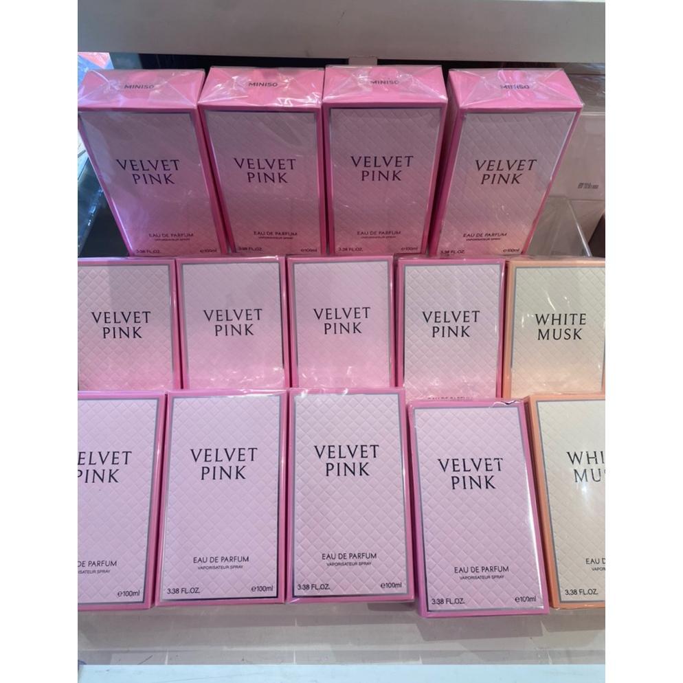 MINISO PARFUM WANITA // EAU DE PARFUM 100ML VELVET PINK // WHITE MUSK 100ML // LUCKY 7