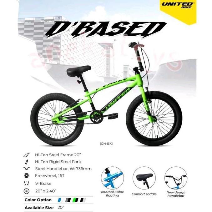 Sepeda Bmx 20 inch United D'BASED