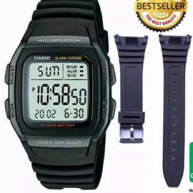 TALI STRAP JAM CASIO W-96H W96H W96-H W 96 H RUBBER TALI CASIO W 96H murah
