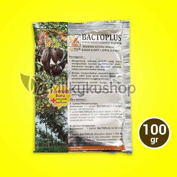 PUPUK HAYATI BACTOPLUS WP 100 GRAM PER SACHET KEMASAN PABRIK