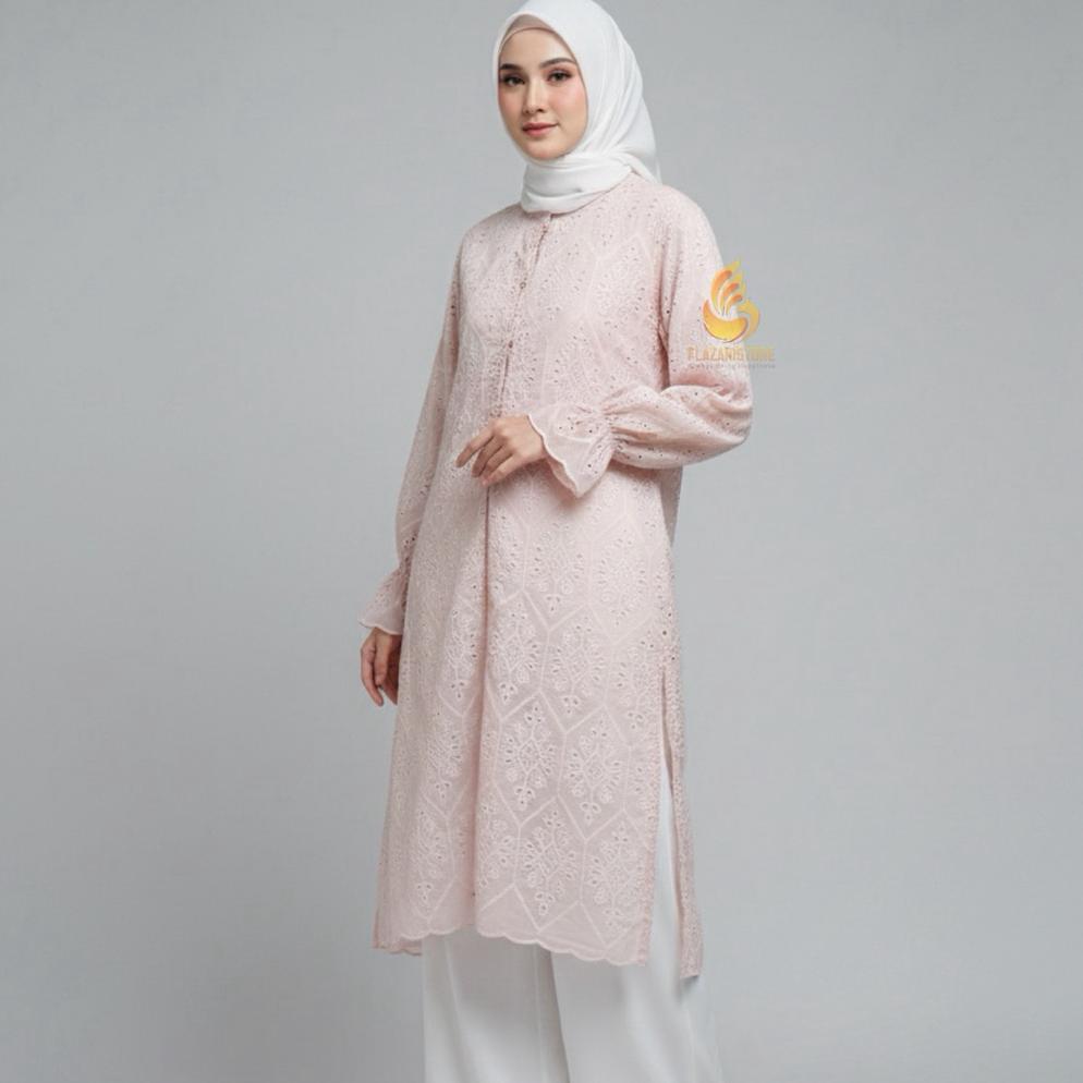 PAKET HEMAT Zani - Asmira Tunik Papersilk - Tunik Tencel Bordir Bunga - Tunik Kutubaru Lebaran Raya 