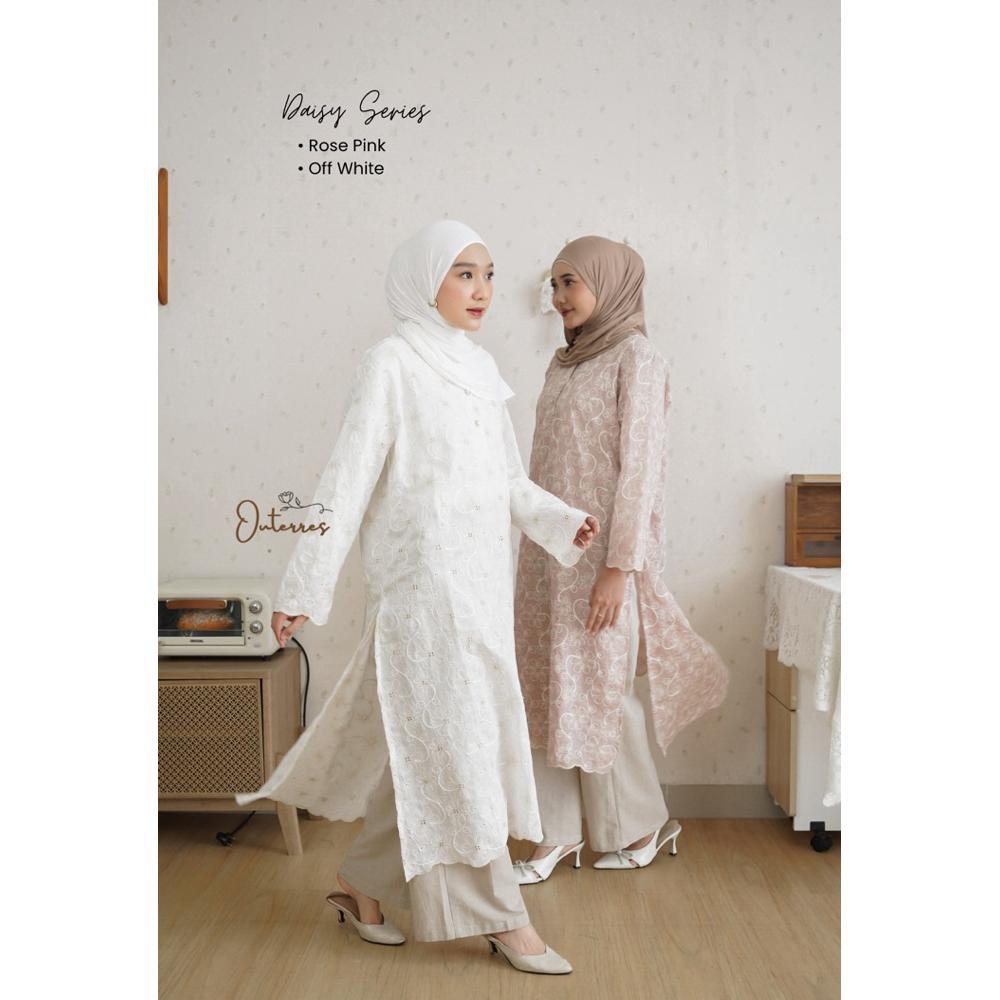 premium outerres - moira tunik | atasan tunik lebaran bordir motif polos wanita