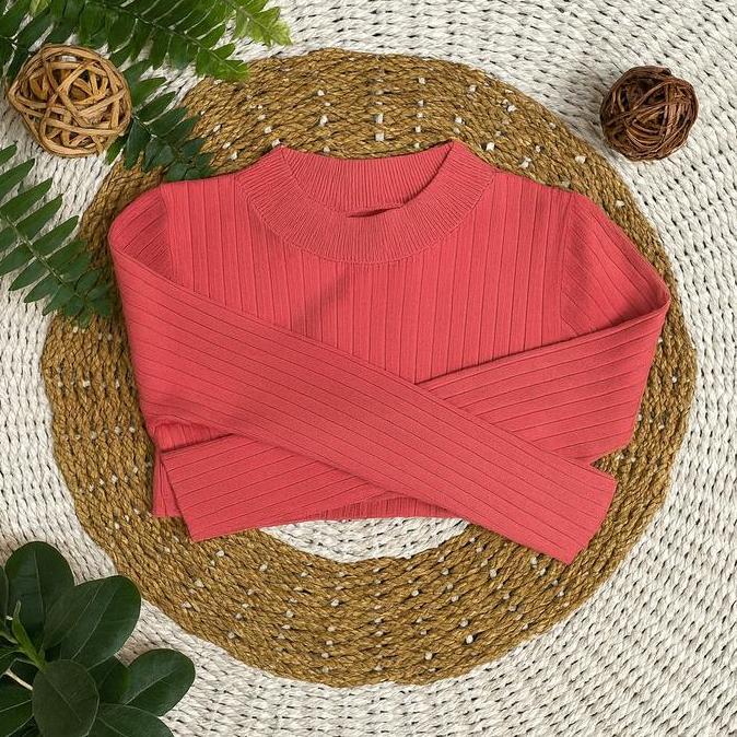 DB24 >> Pakaian Fashionable Atasan Crop Outer Kardigan Long Sleeve Korean Girl Remaja Outfit Kekinia