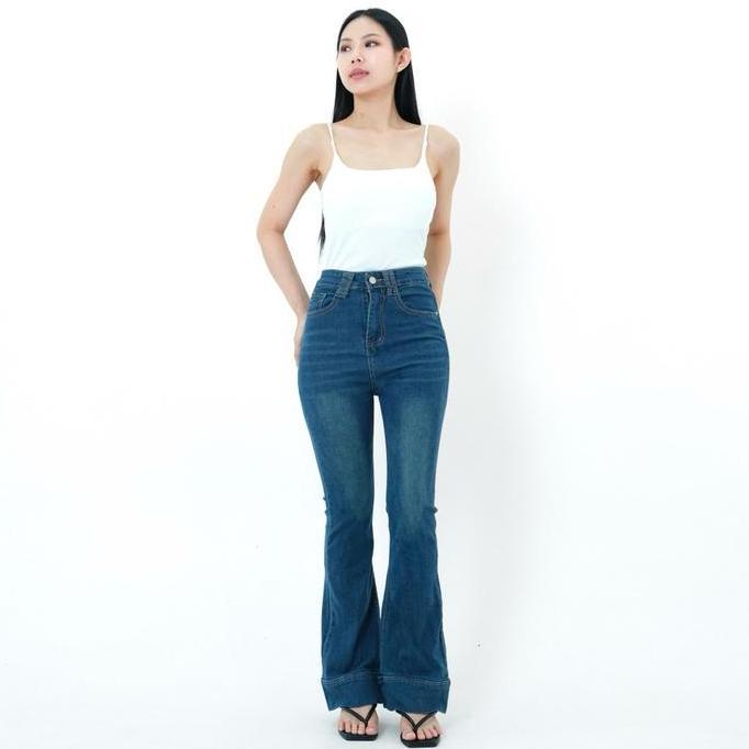 DE88 - NEW 395 jeans | Celana Highwaist Cutbray Jeans wanita Flare jeans wanita