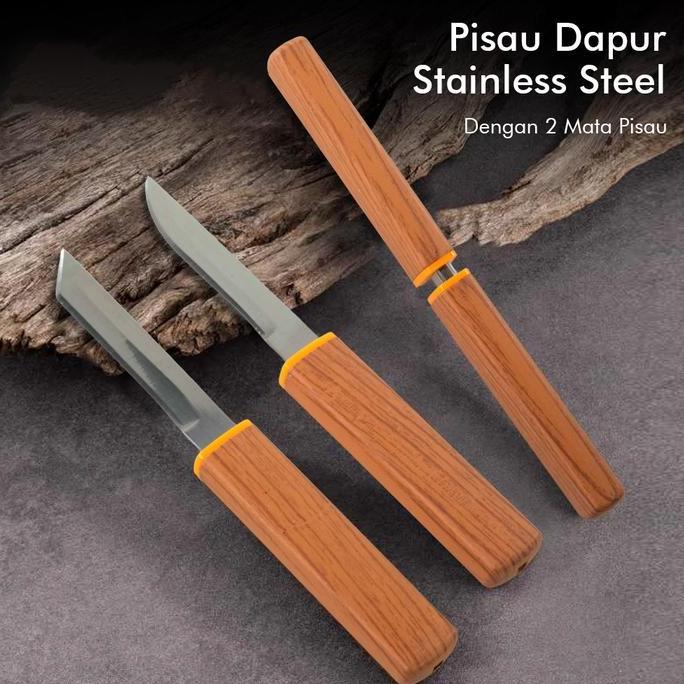 VEZALA Pisau Dapur Kitchen Knife Stainless Steel 2 PCS