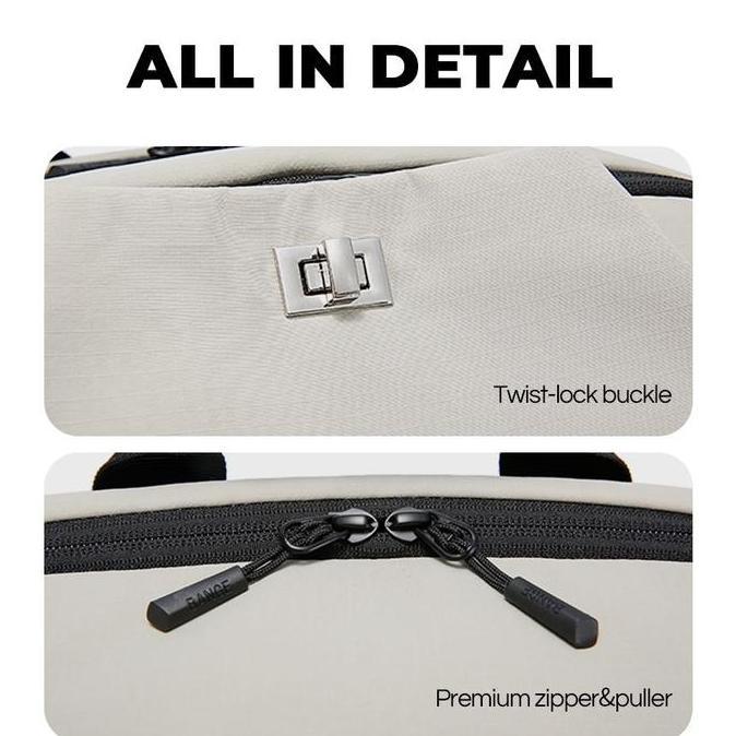 BANGE Tas Ransel pria Laptop Kerja Backpack Pria BG8099 Original