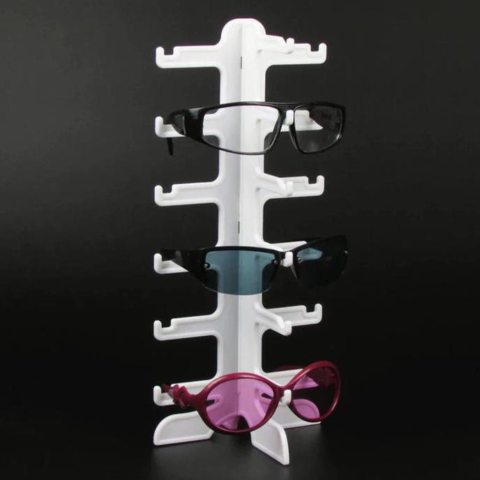 GEGEZY Display Pajangan Kacamata 6 Susun - Rak Akrilik untuk Konter Toko Optik