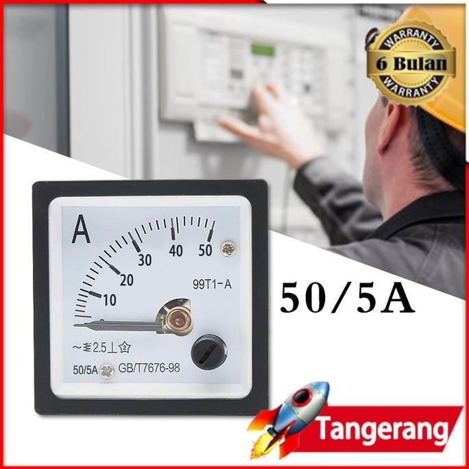 VEZALA Ampere Meter Analog Via CT 5A Fort Panel Meter 99T1-A Untuk Panel Listrik Genset