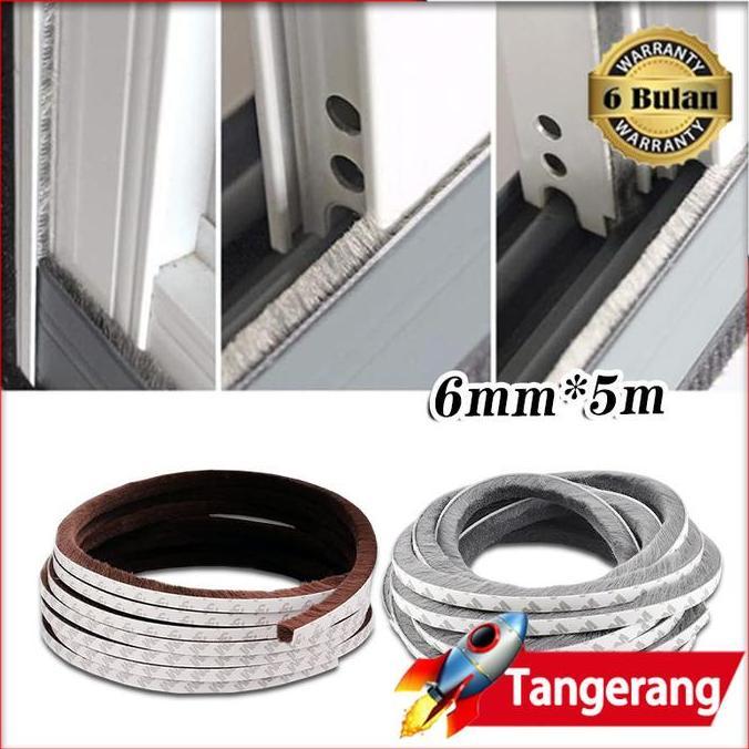 POZLAV Door Seal Strip Mohair Moher Penutup Celah Pintu Bawah Bulu