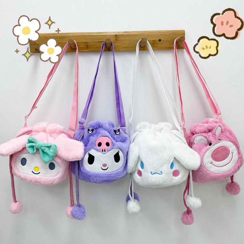 ORIGINAL TAS BULU SERUT ANAK KARAKTER SANRIO TAS BULU SERUT CINAMOROLL TAS BULU ANAK TAS BULU KUROMI