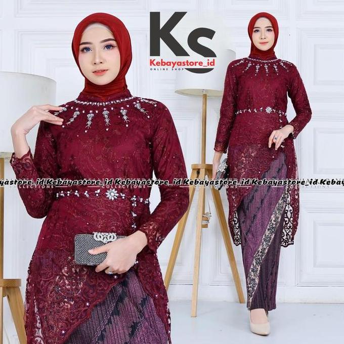 DY111 - Setelan kebaya kejora payet mewah - Atasan kebaya modern dan elegan 2024 - Baju kebaya auror
