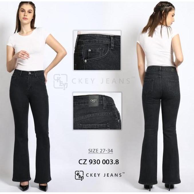 DR336 - Celana Cutbray Alya Cky Kancing 1 Highwait Wanita Strech// Alya jeans wanita premium// Celan