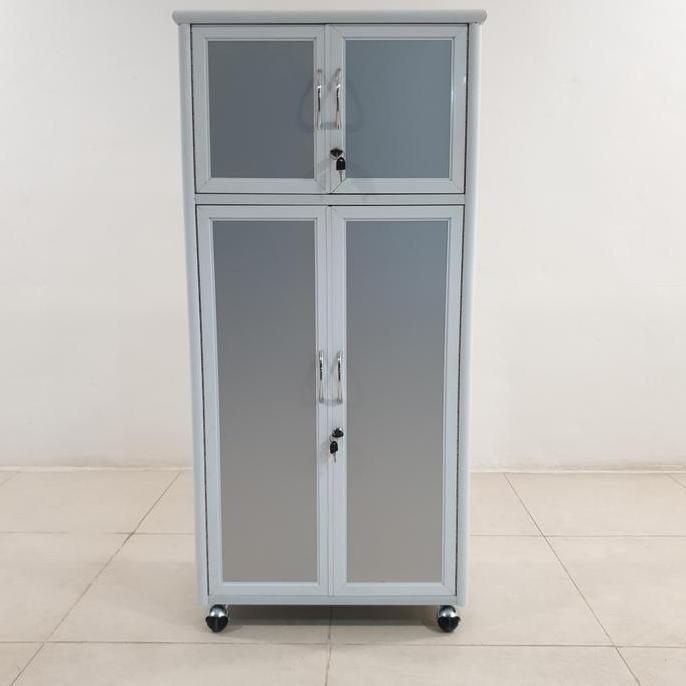 // TC ALUMINIUM LSH225 ACP 60X38X128 W LEMARI RAK SEPATU HELM 1/5 SUSUN ALUMINUM 20U PUTIH MUAT 2 HE