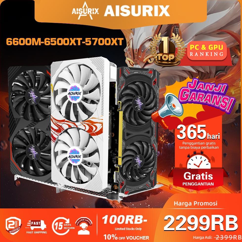 AISURIX AMD Radeon RX6500XT 4GB RX 5700XT 8GB RX 5500 8GB VGA CARD GDDR6 128BIT New Video Card for p