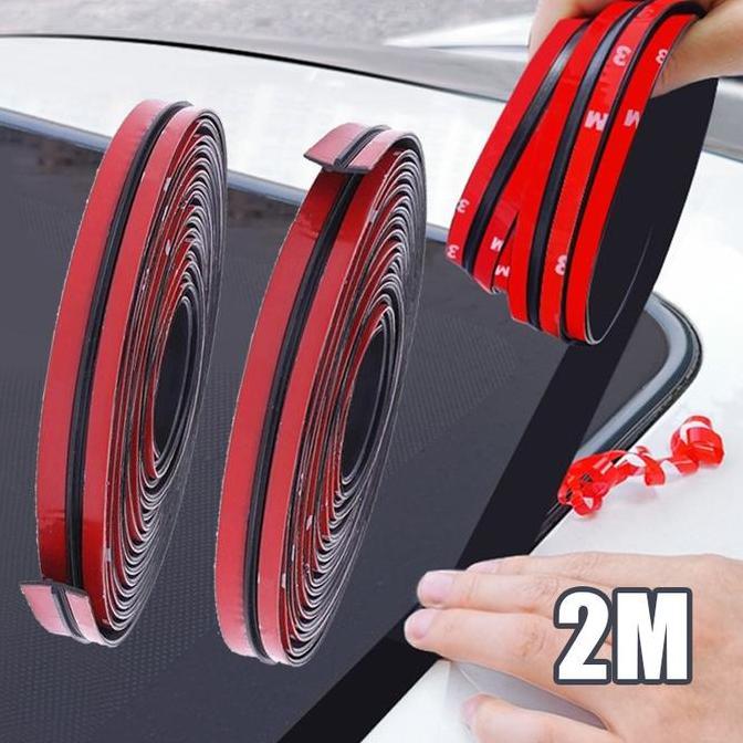 BOWATA Lis Segel Karet Kaca Mobil Pelindung Pinggiran Penyegel Jendela untuk Berbagai Tipe Mobil