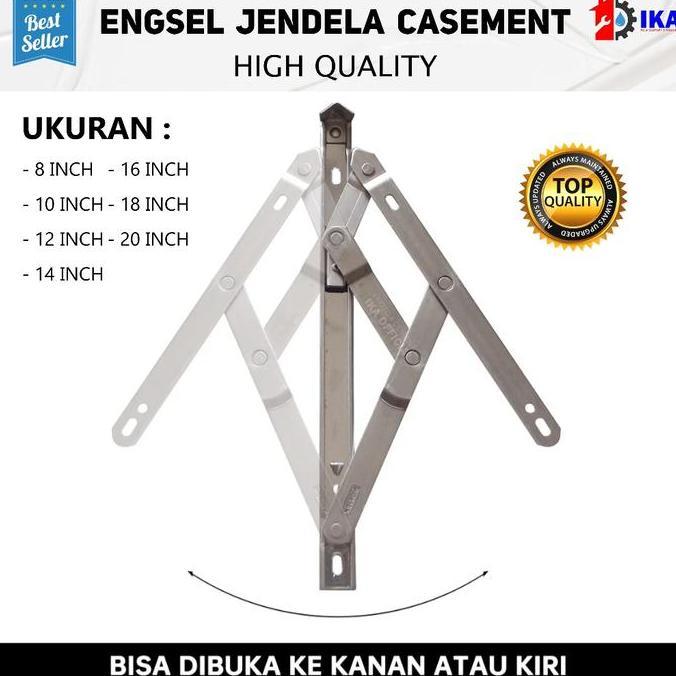 Terlaris - Engsel Jendela Casement / Friction Stay / Window Casement Stainless Steel / Engsel Jendel