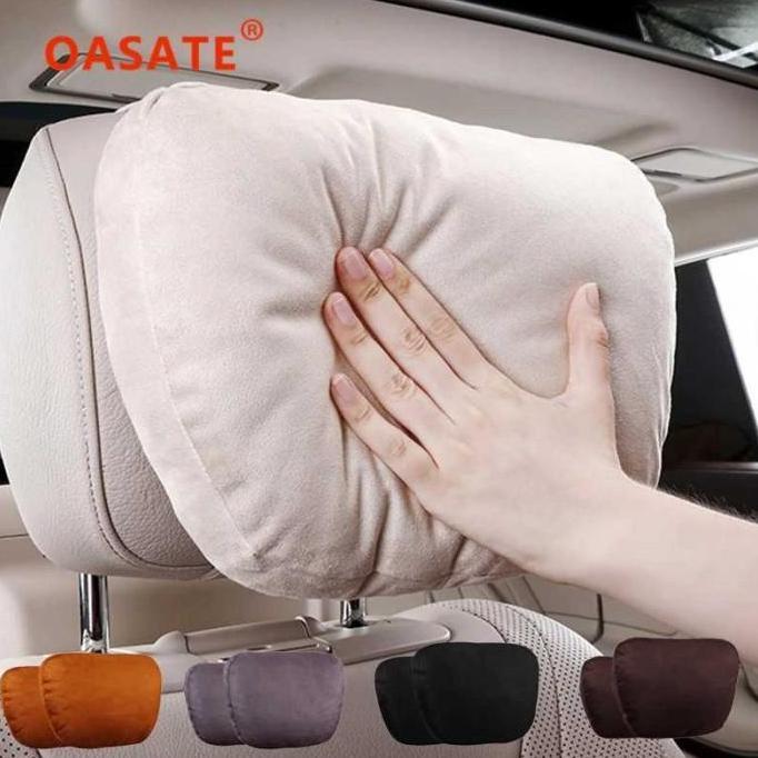 Bantal Leher Kursi Mobil / Bantal Sandaran Kepala Jok Mobil Empuk