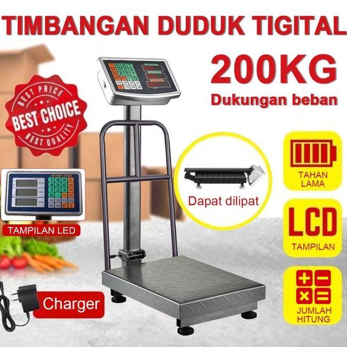 Timbangan Duduk Digital 300kg / Timbangan Barang / Timbangan Lantai 300 KG/Single Display Timbangan 