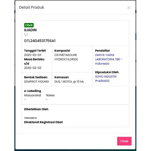 Jassminaa - Iliadin Nasal Spray 10 Ml - Obat Semprot Hidung Tersumbat