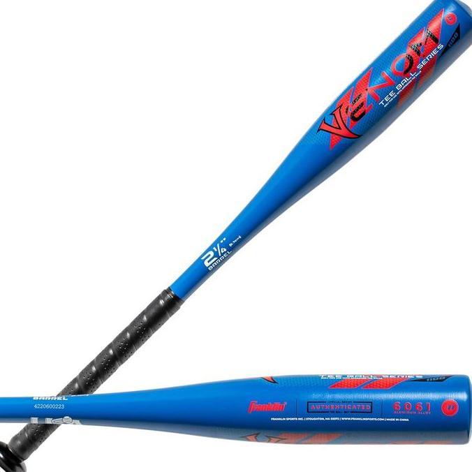 Franklin Teeball Bats - Venom Barracuda Aluminum USA Baseball Certified 26" Color Blue 2-1/4" Barrel