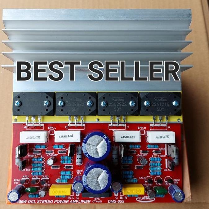 Power Ampli Amplifier Stereo 300W Sanken Hanaya Monstar Dms055 Dms 055 + Power Supply Elko Elco Diod