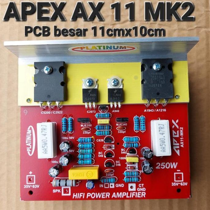 Apex Ax11 Mk2 Hi Fi Driver Power Mono C5200 Blazer Open Yiroshi Kit Pcb Driver + Final 2 Transistor 