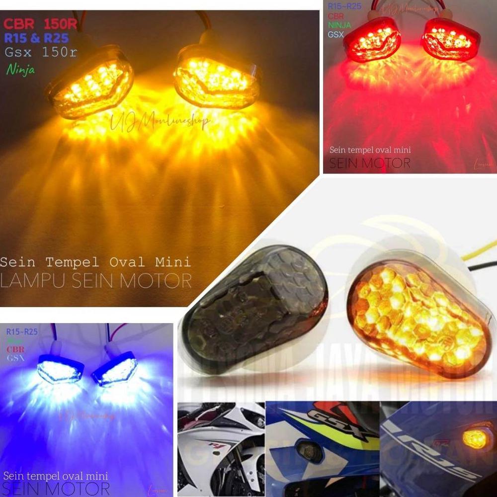 HOT PRODUCT SEIN TEMPEL OVAL MINI LAMPU MOTOR CBR R15 & R25 GSX 150R NINJA