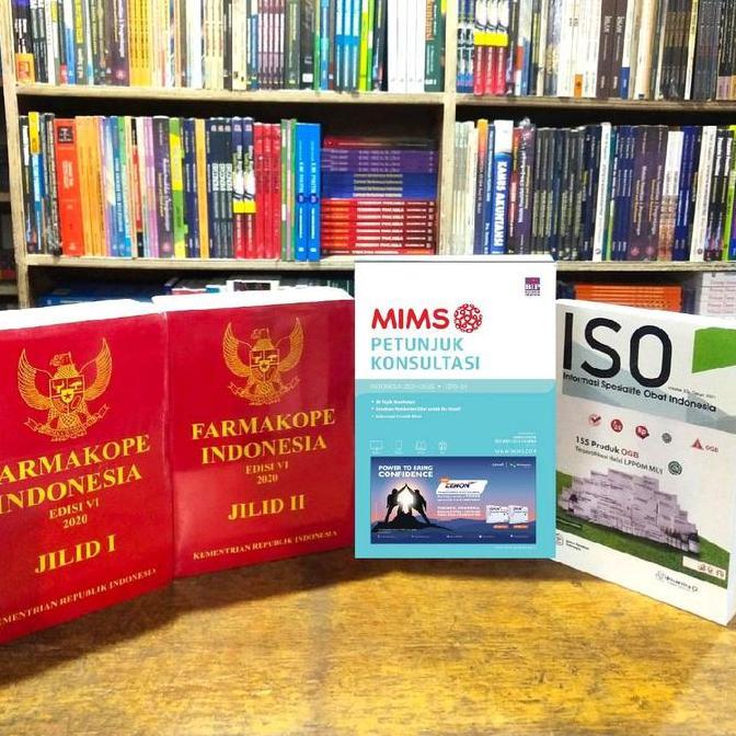 barkahcell44 - 1 set buku paket farmasi f6 farmakope indonesia edisi vi 6 tahun 2020 mims petunjuk k